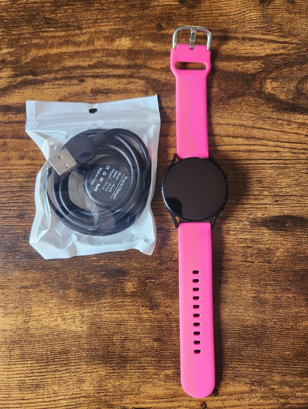 Samsung Galaxy Watch FE (SM-R861) with Pink Band and Charger - LOCKED